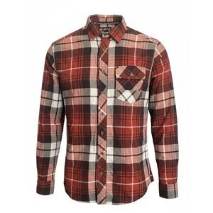 Kavu Men’s Large Red And Blue Plaid Flannel Shirt Classic Outdoor Work Barn Wear